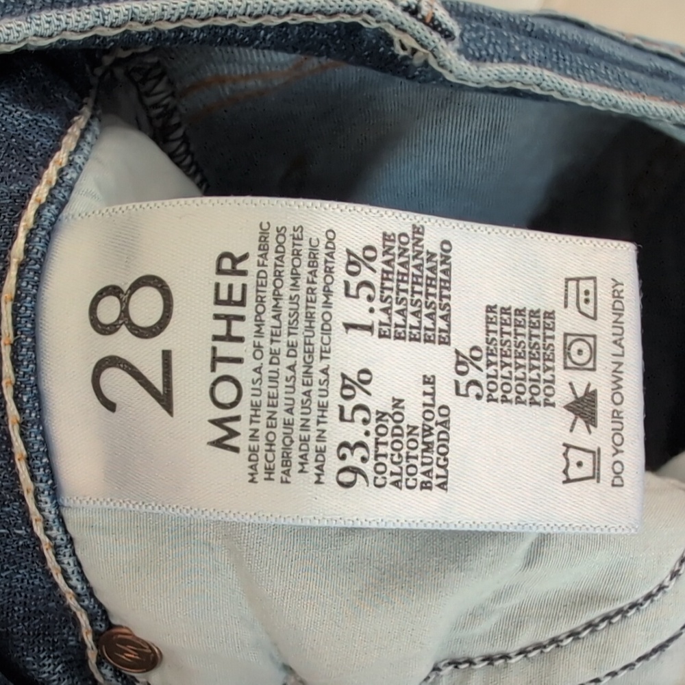 MOTHER The Charmer Jeans Dance of the Mockingbird Size 28 - Picture 11 of 12